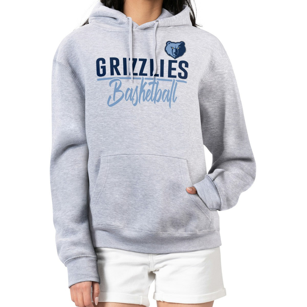 Heather Gray Memphis Grizzlies G-III 4Her by Carl Banks Women's Graphics Fleece Pullover Hoodie | NBA