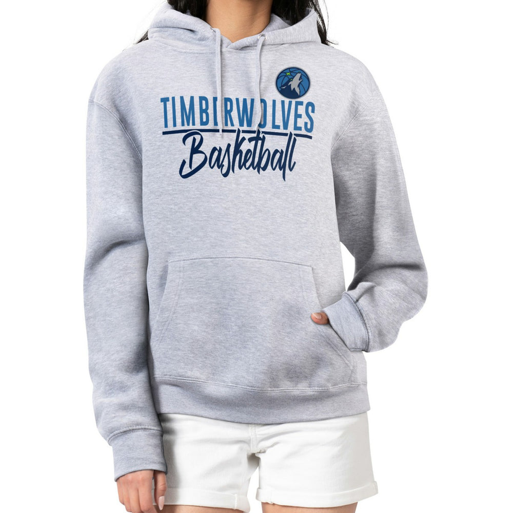 Heather Gray Minnesota Timberwolves G-III 4Her by Carl Banks Women's Graphics Fleece Pullover Hoodie | NBA