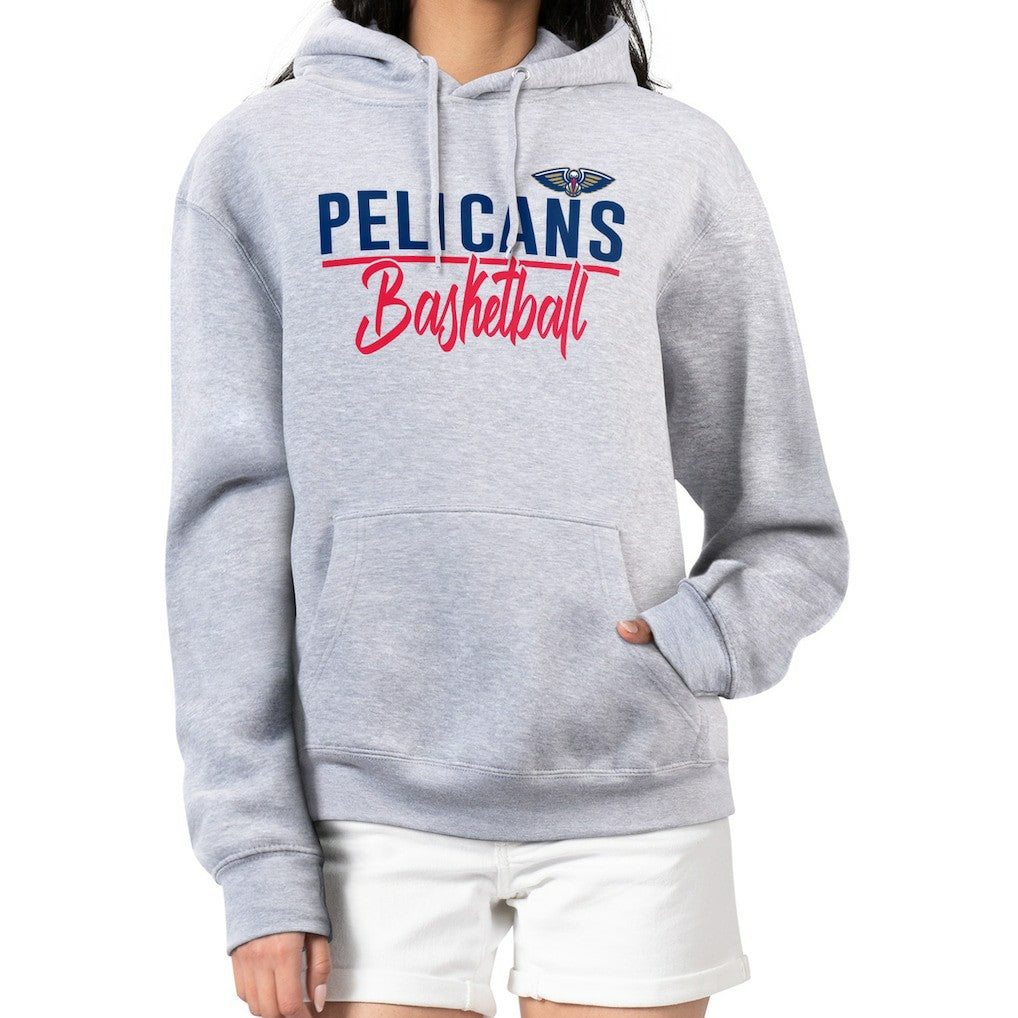 Heather Gray New Orleans Pelicans G-III 4Her by Carl Banks Women's Graphics Fleece Pullover Hoodie | NBA