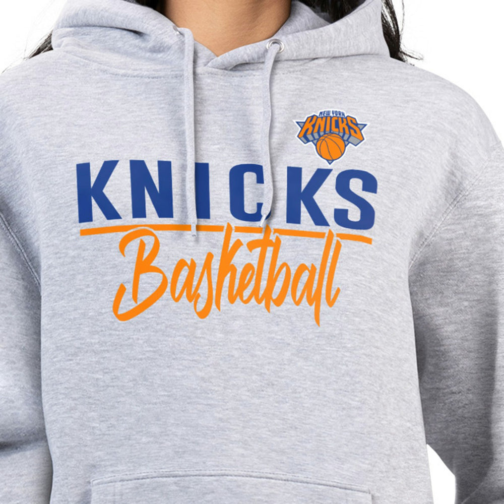 Heather Gray New York Knicks G-III 4Her by Carl Banks Women's Graphics Fleece Pullover Hoodie | NBA