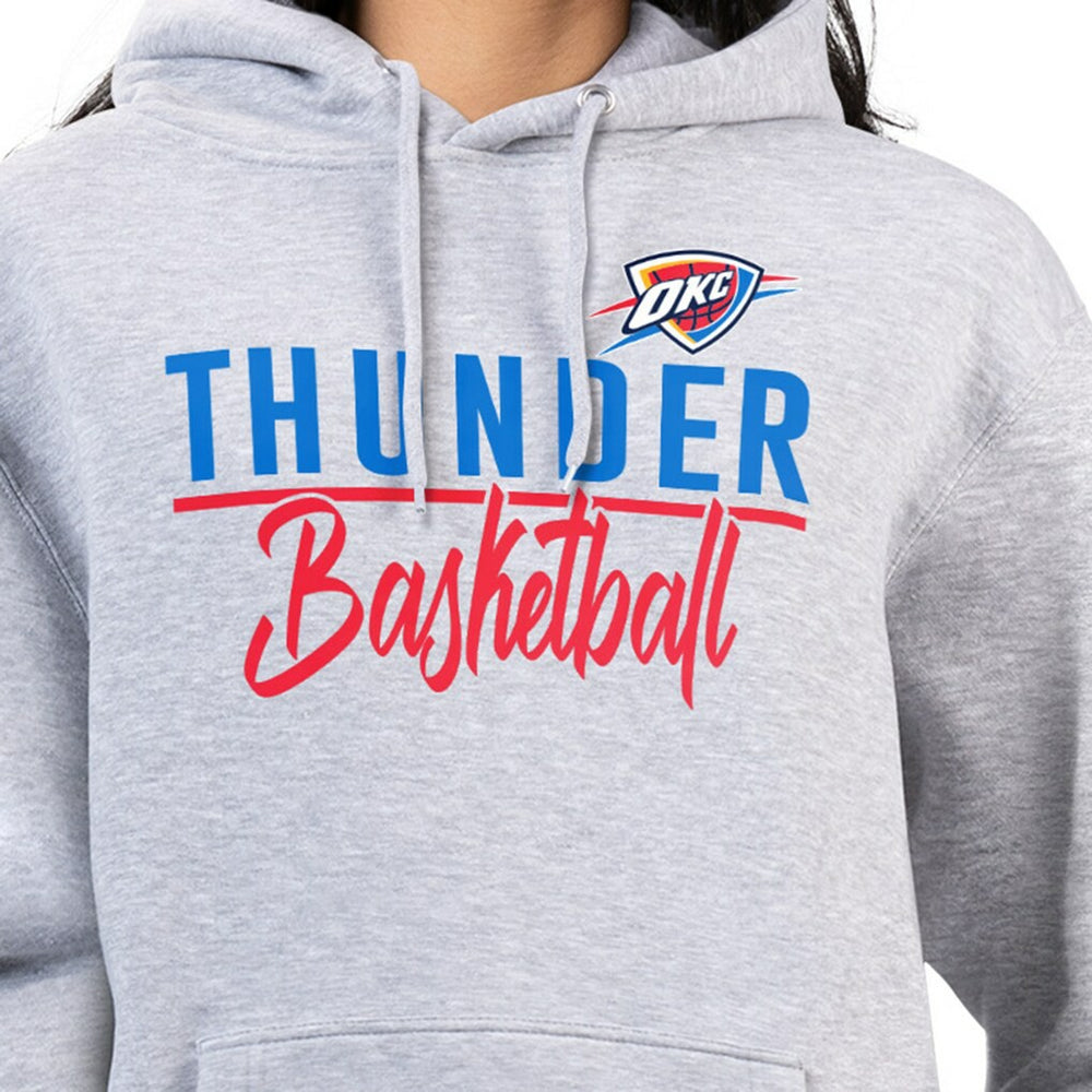 Heather Gray Oklahoma City Thunder G-III 4Her by Carl Banks Women's Graphics Fleece Pullover Hoodie | NBA