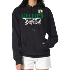 Black Boston Celtics G-III 4Her by Carl Banks Women's Graphics Fleece Pullover Hoodie | NBA