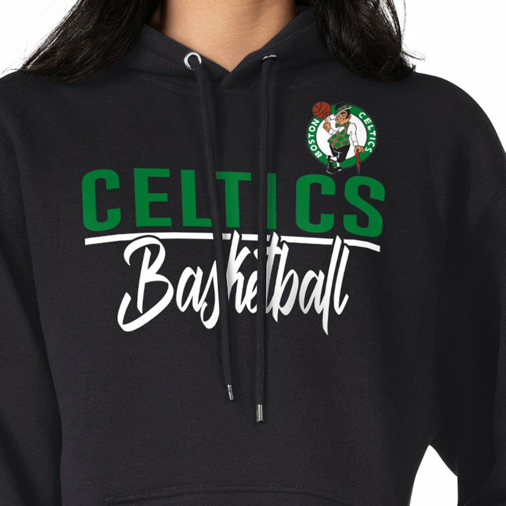 Black Boston Celtics G-III 4Her by Carl Banks Women's Graphics Fleece Pullover Hoodie | NBA
