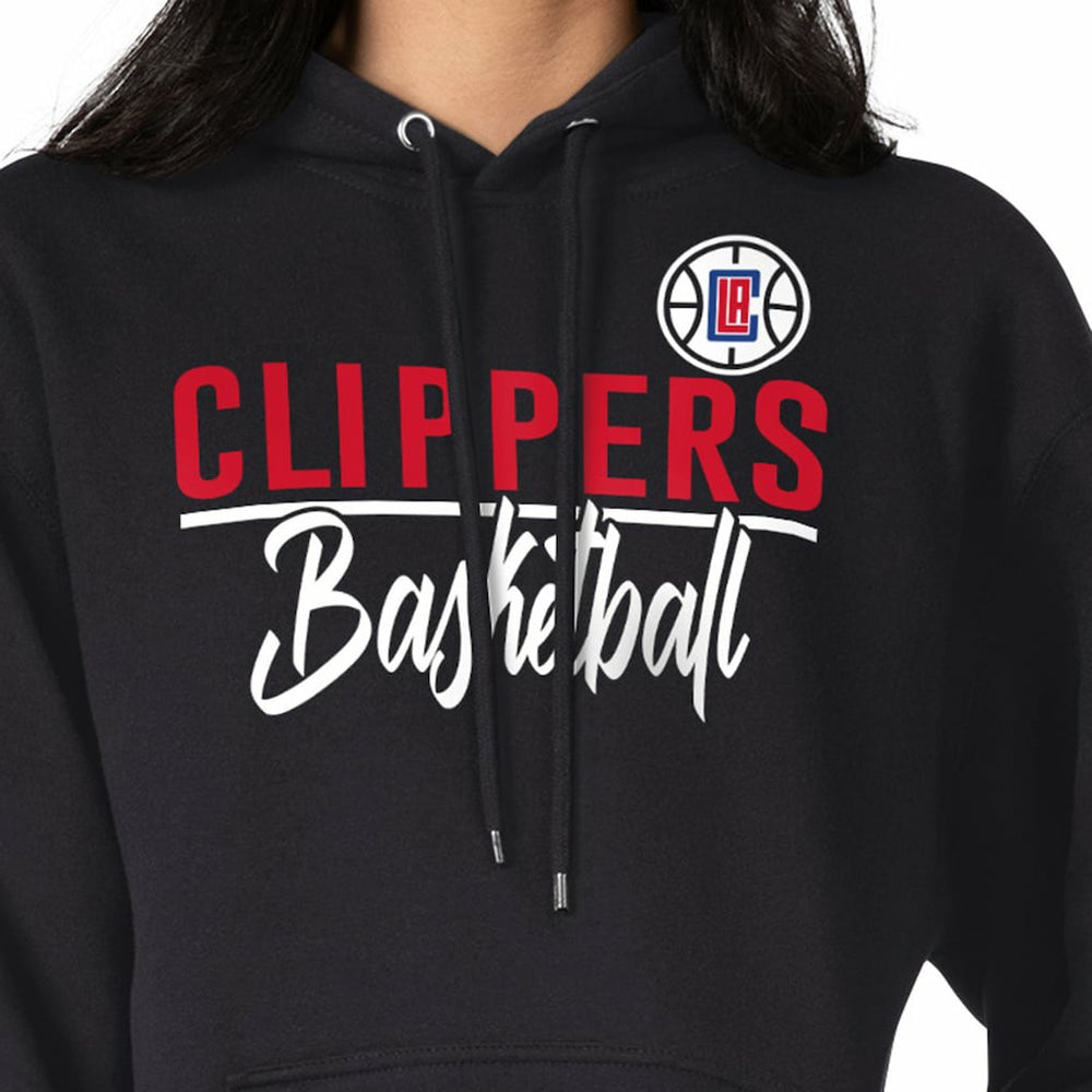 Black LA Clippers G-III 4Her by Carl Banks Women's Graphics Fleece Pullover Hoodie | NBA