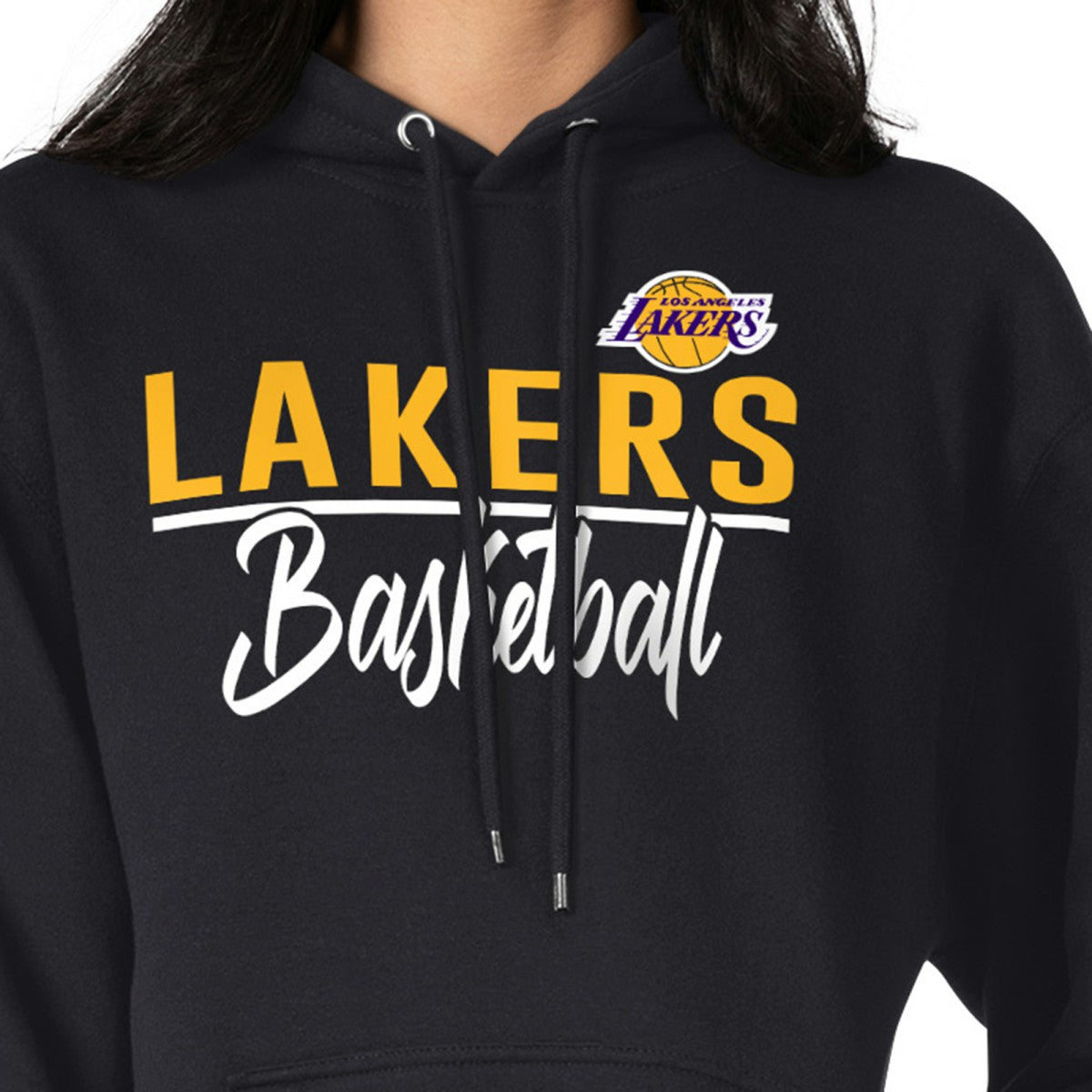 Black Los Angeles Lakers G-III 4Her by Carl Banks Women's Graphics Fleece Pullover Hoodie | NBA