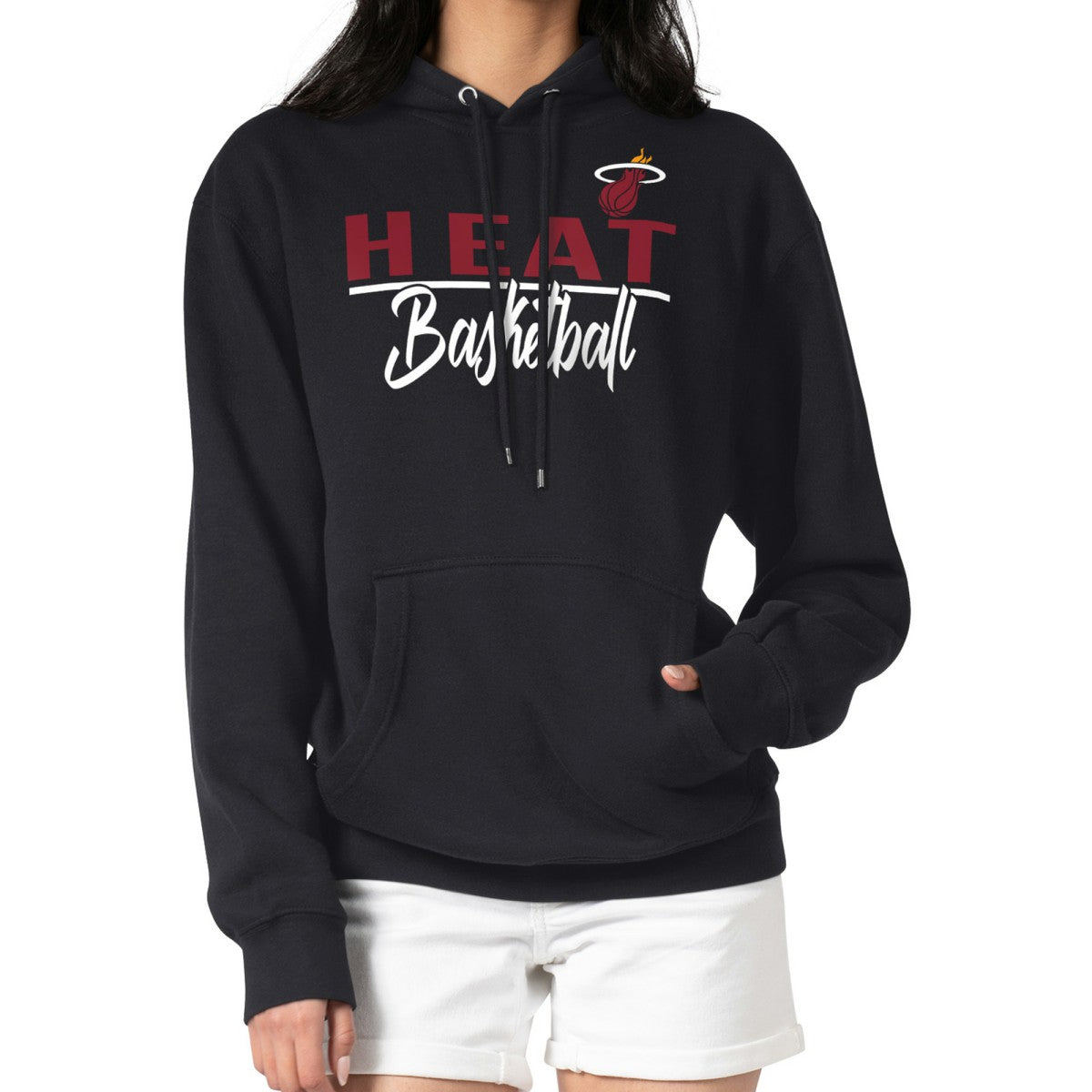 Black Miami Heat G-III 4Her by Carl Banks Women's Graphics Fleece Pullover Hoodie | NBA