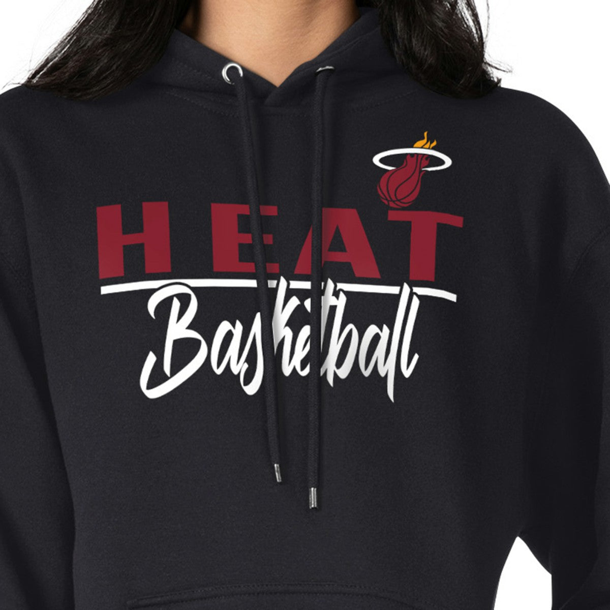Black Miami Heat G-III 4Her by Carl Banks Women's Graphics Fleece Pullover Hoodie | NBA
