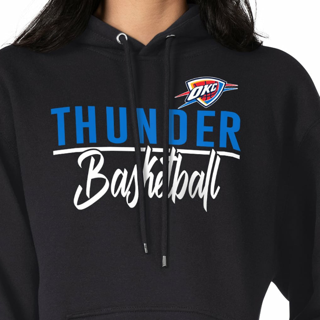 Black Oklahoma City Thunder G-III 4Her by Carl Banks Women's Graphics Fleece Pullover Hoodie | NBA