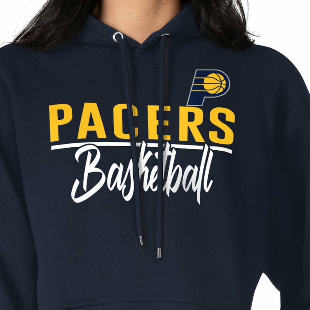 Navy Indiana Pacers G-III 4Her by Carl Banks Women's Graphics Fleece Pullover Hoodie | NBA