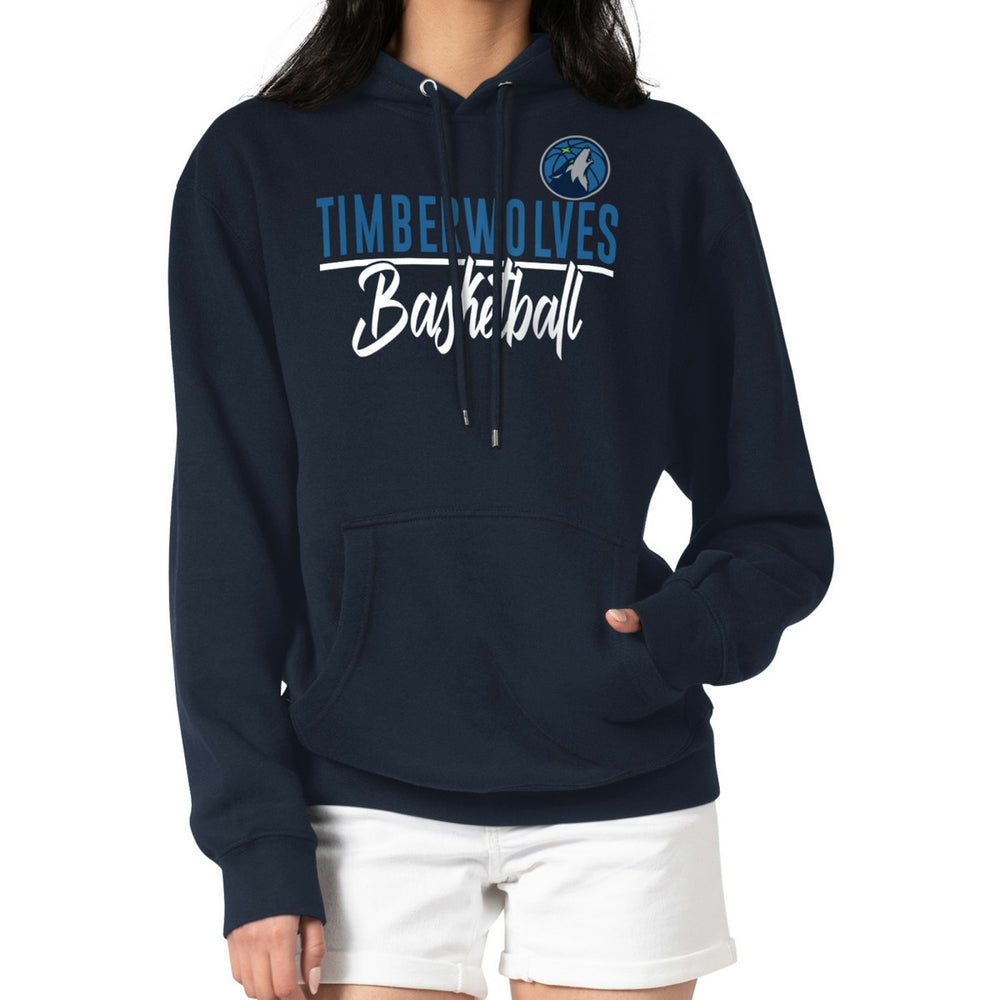 Navy Minnesota Timberwolves G-III 4Her by Carl Banks Women's Graphics Fleece Pullover Hoodie | NBA