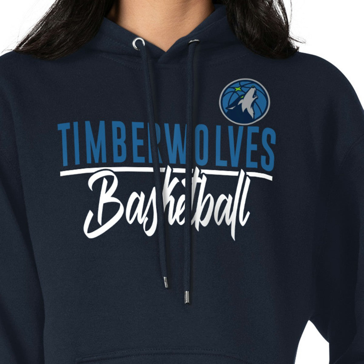 Navy Minnesota Timberwolves G-III 4Her by Carl Banks Women's Graphics Fleece Pullover Hoodie | NBA