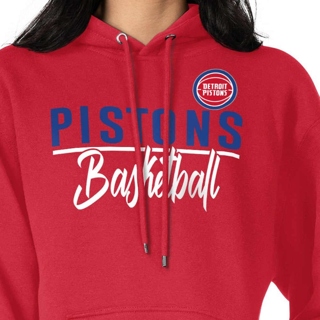 Red Detroit Pistons G-III 4Her by Carl Banks Women's Graphics Fleece Pullover Hoodie sale | NBA