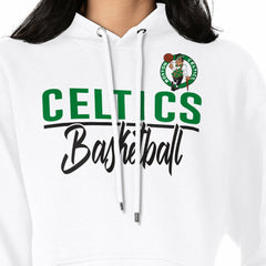 White Boston Celtics G-III 4Her by Carl Banks Women's Graphics Fleece Pullover Hoodie | NBA