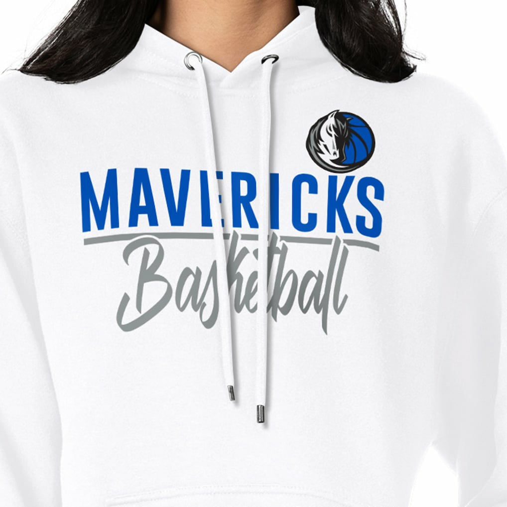 White Dallas Mavericks G-III 4Her by Carl Banks Women's Graphics Fleece Pullover Hoodie sale | NBA