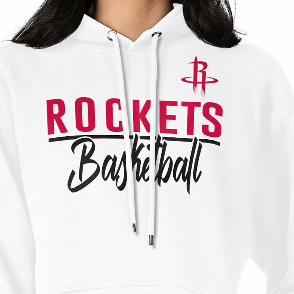 White Houston Rockets G-III 4Her by Carl Banks Women's Graphics Fleece Pullover Hoodie sale | NBA