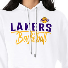 White Los Angeles Lakers G-III 4Her by Carl Banks Women's Graphics Fleece Pullover Hoodie | NBA