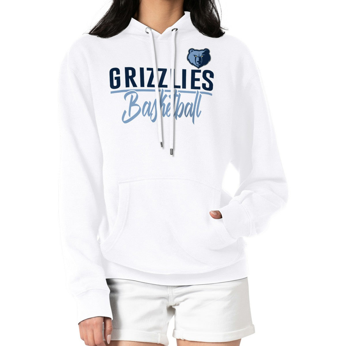 White Memphis Grizzlies G-III 4Her by Carl Banks Women's Graphics Fleece Pullover Hoodie | NBA