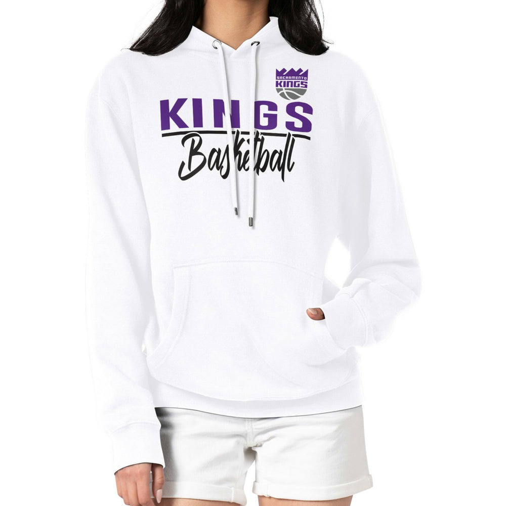 White Sacramento Kings G-III 4Her by Carl Banks Women's Graphics Fleece Pullover Hoodie | NBA