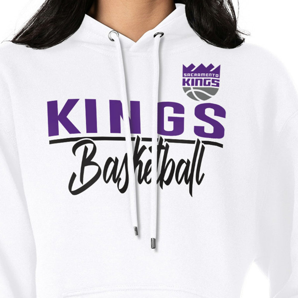 White Sacramento Kings G-III 4Her by Carl Banks Women's Graphics Fleece Pullover Hoodie | NBA
