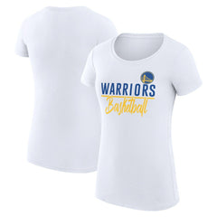 White Golden State Warriors G-III 4Her by Carl Banks Women's Super-Slim Fit Lightweight Team Sport V-Neck T-Shirt sale | NBA