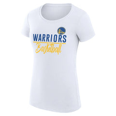White Golden State Warriors G-III 4Her by Carl Banks Women's Super-Slim Fit Lightweight Team Sport V-Neck T-Shirt sale | NBA