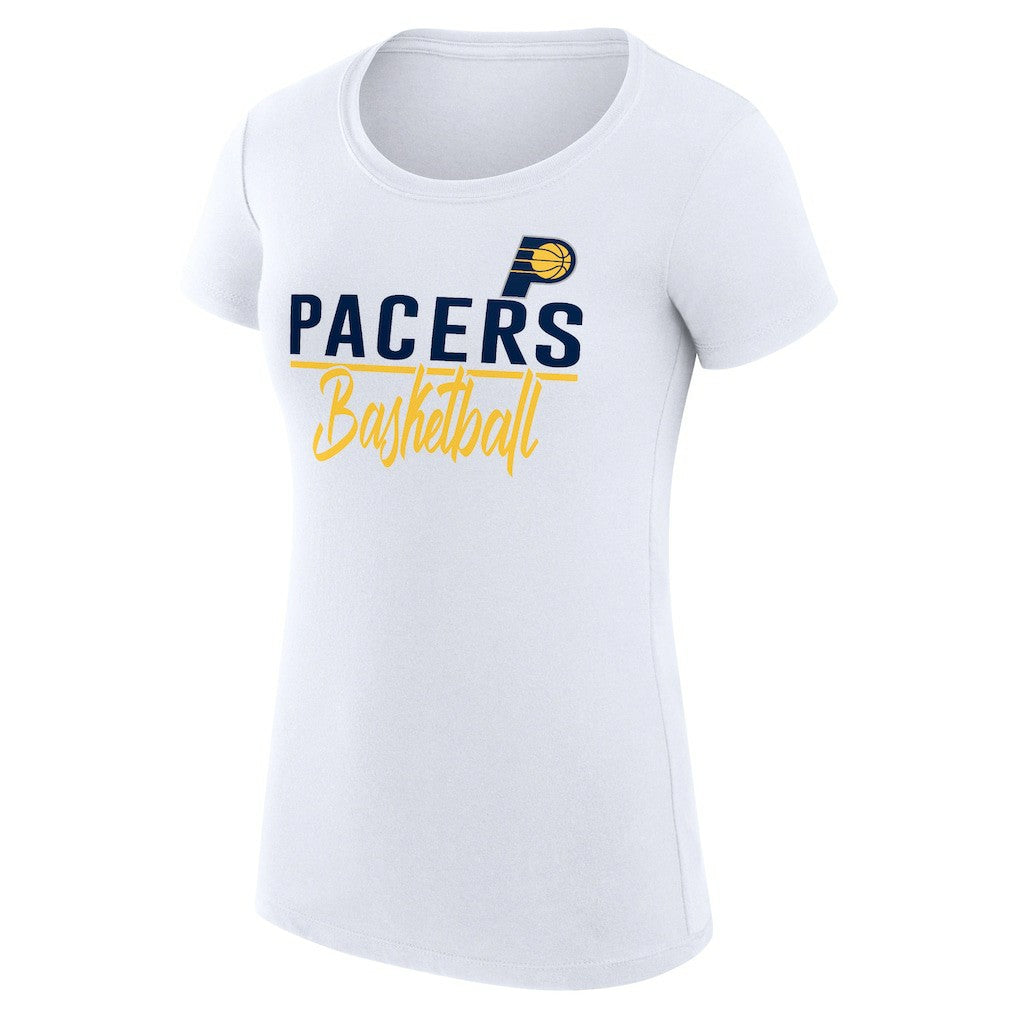 White Indiana Pacers G-III 4Her by Carl Banks Women's Super-Slim Fit Lightweight Team Sport V-Neck T-Shirt | NBA