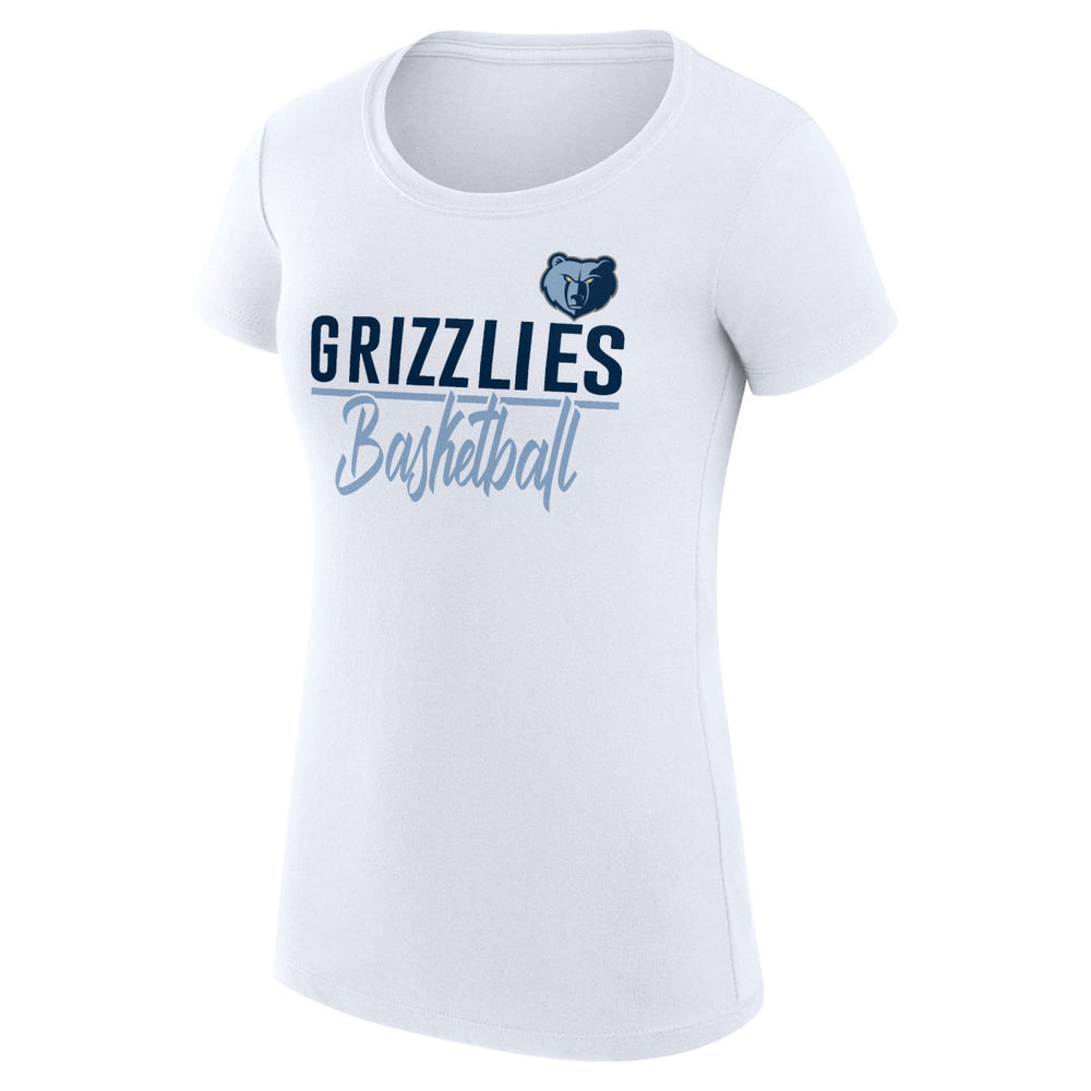 White Memphis Grizzlies G-III 4Her by Carl Banks Women's Super-Slim Fit Lightweight Team Sport V-Neck T-Shirt | NBA
