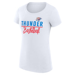 White Oklahoma City Thunder G-III 4Her by Carl Banks Women's Super-Slim Fit Lightweight Team Sport V-Neck T-Shirt | NBA