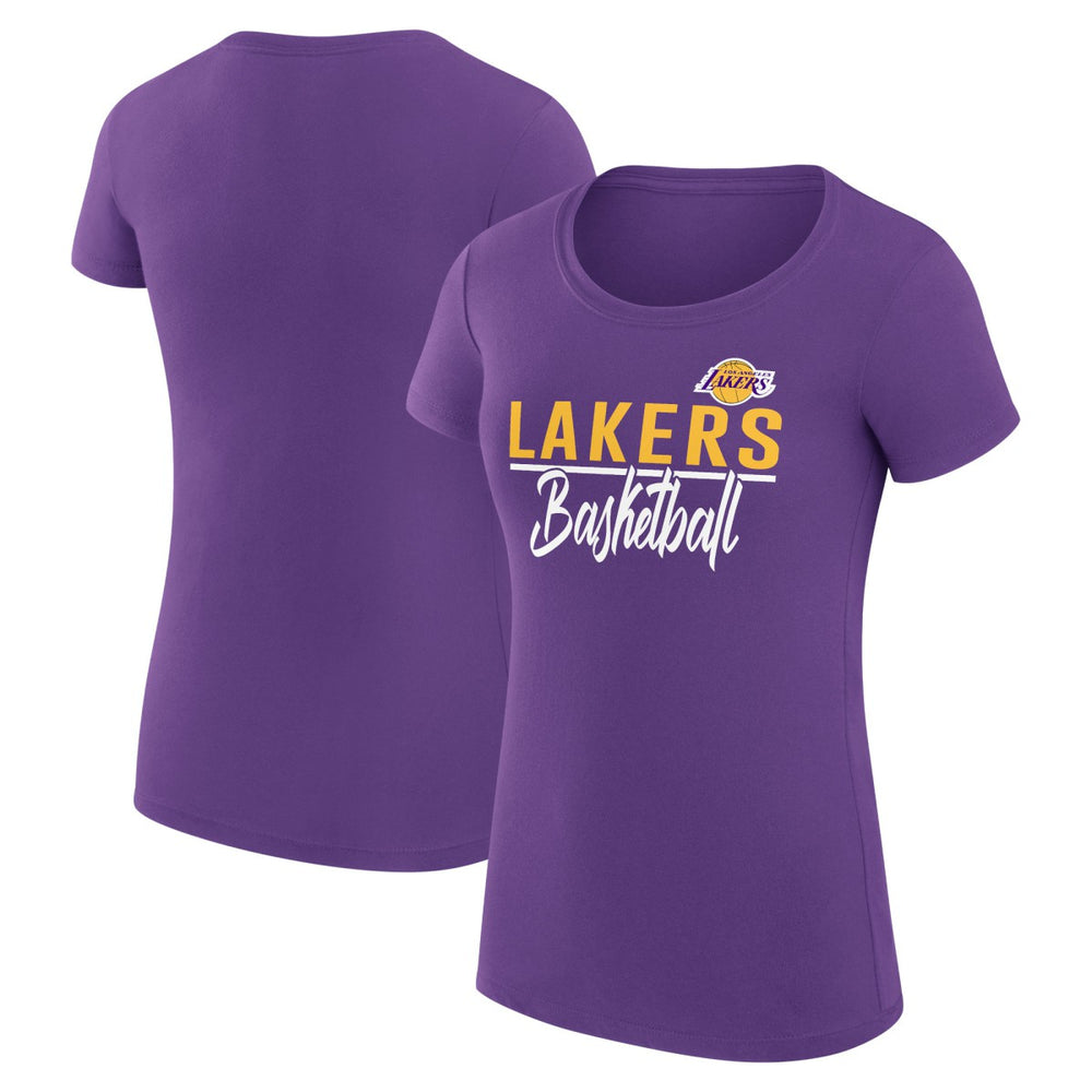 Purple Los Angeles Lakers G-III 4Her by Carl Banks Women's Super-Slim Fit Lightweight Team Sport V-Neck T-Shirt | NBA