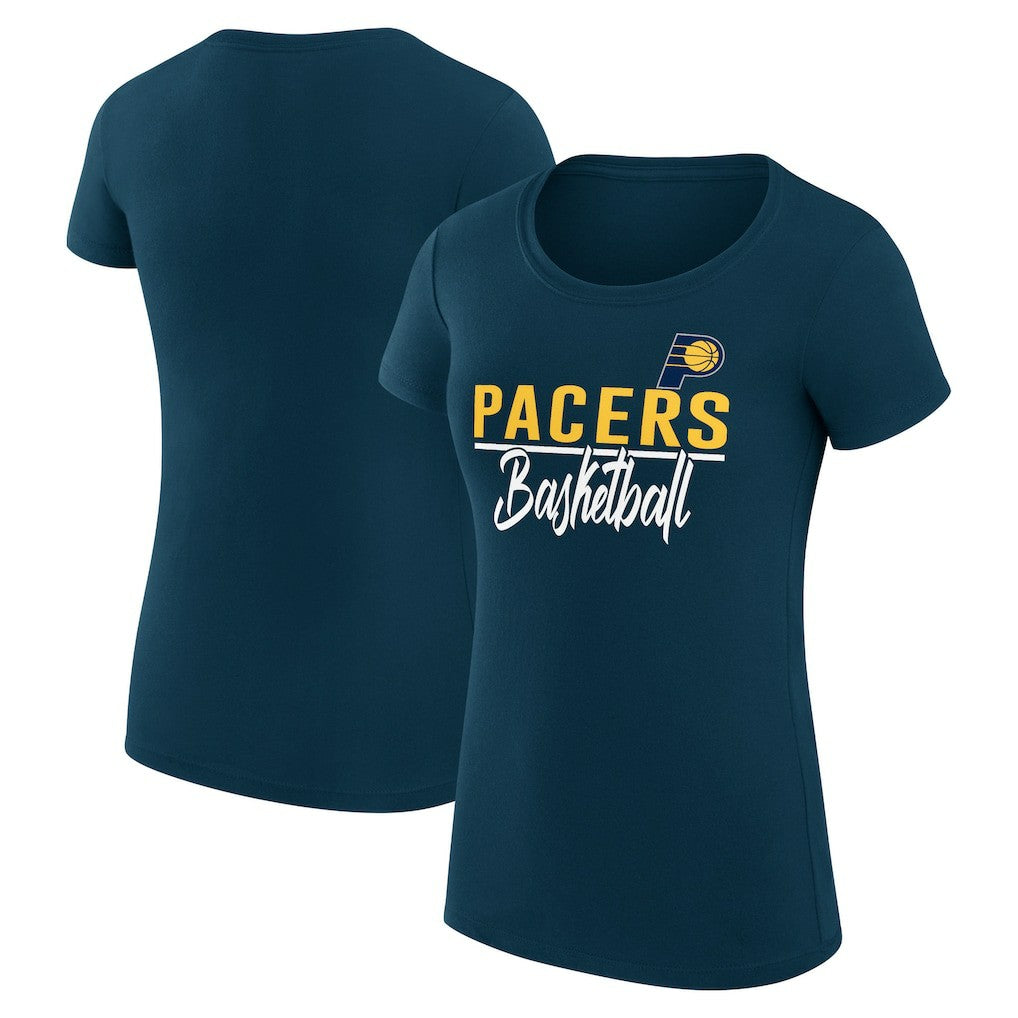 Navy Indiana Pacers G-III 4Her by Carl Banks Women's Super-Slim Fit Lightweight Team Sport V-Neck T-Shirt | NBA