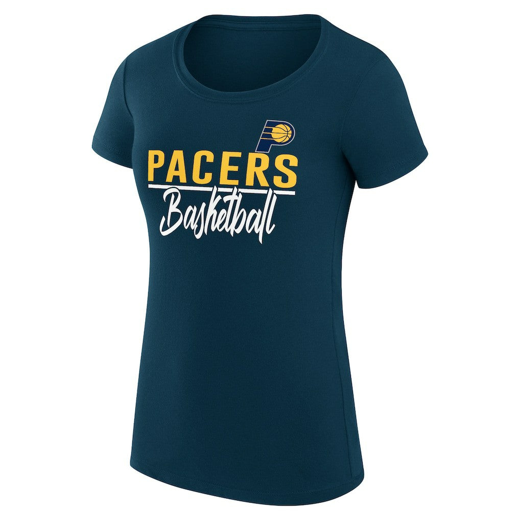 Navy Indiana Pacers G-III 4Her by Carl Banks Women's Super-Slim Fit Lightweight Team Sport V-Neck T-Shirt | NBA