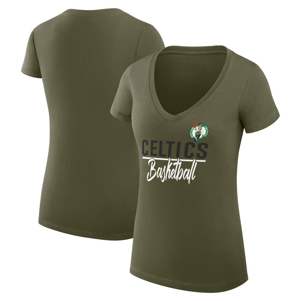 Green Boston Celtics G-III 4Her by Carl Banks Women's Super-Slim Fit Lightweight Team Sport V-Neck T-Shirt | NBA