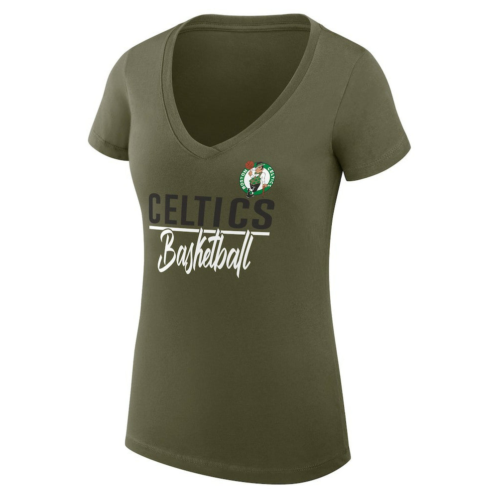 Green Boston Celtics G-III 4Her by Carl Banks Women's Super-Slim Fit Lightweight Team Sport V-Neck T-Shirt | NBA