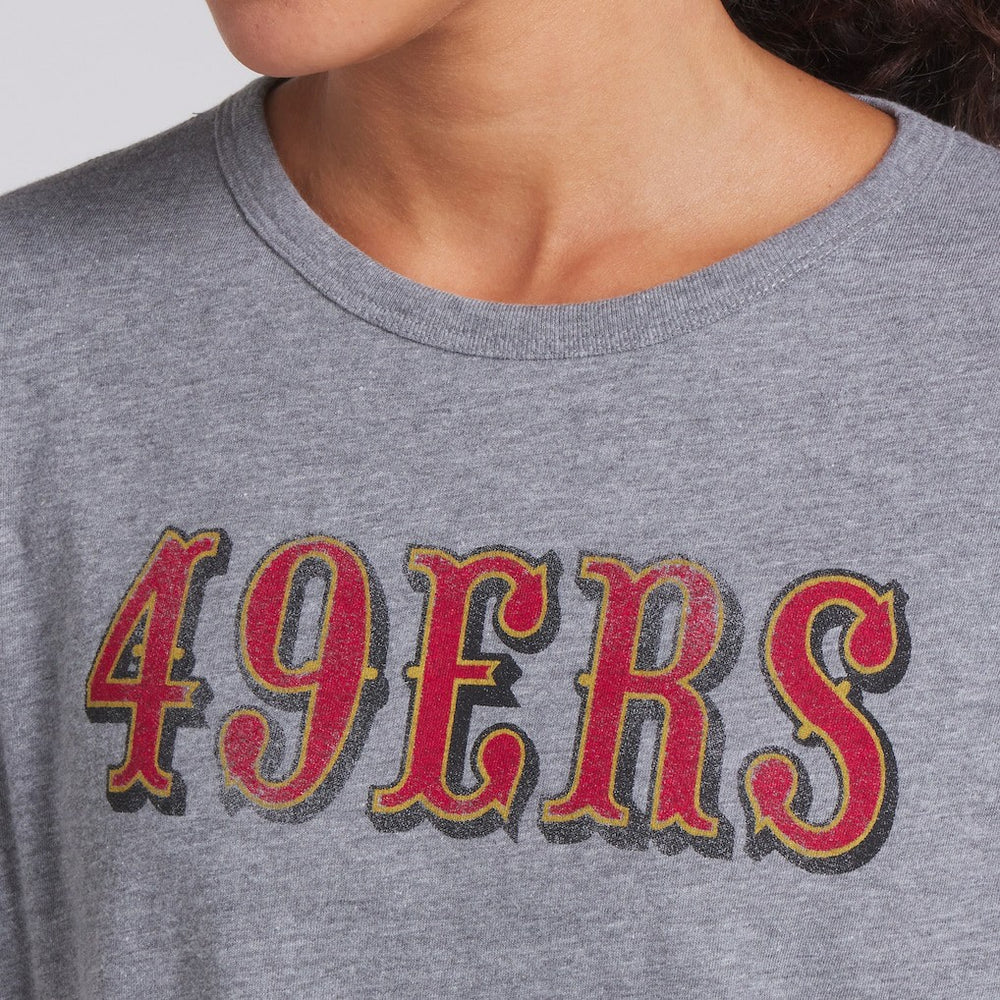 San Francisco 49ers Women's Swing Pass Tri-Blend Boxy T-Shirt | NFL Online