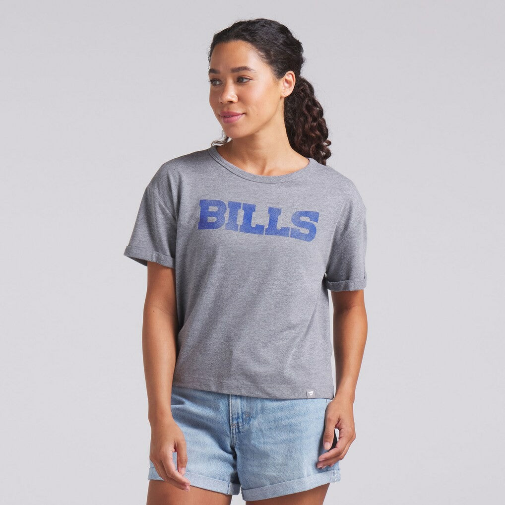 Buffalo Bills Women's Swing Pass Tri-Blend Boxy T-Shirt | NFL Outlet
