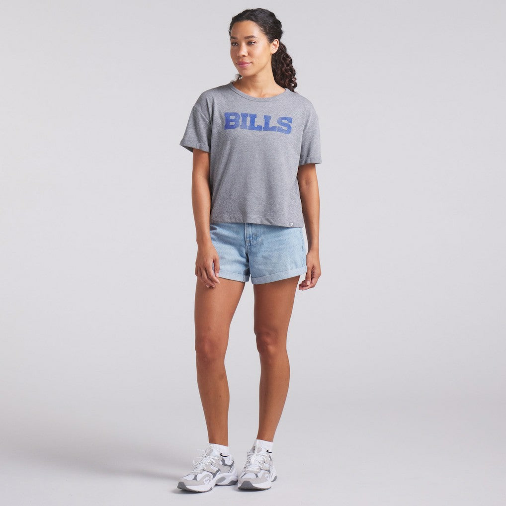 Buffalo Bills Women's Swing Pass Tri-Blend Boxy T-Shirt | NFL Outlet