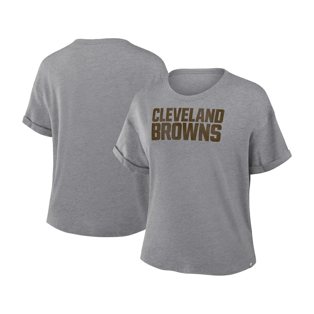 Cleveland Browns Women's Swing Pass Tri-Blend Boxy T-Shirt | NFL New