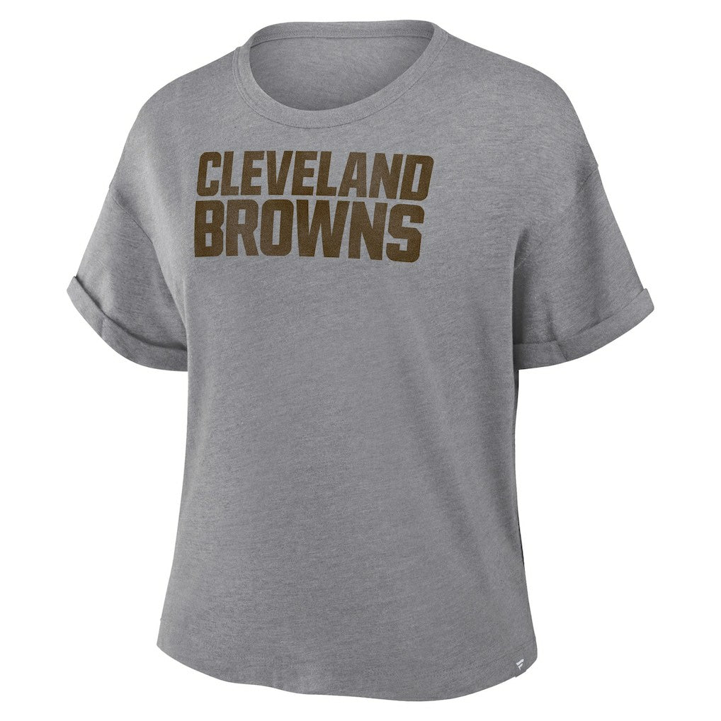Cleveland Browns Women's Swing Pass Tri-Blend Boxy T-Shirt | NFL New