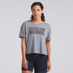 Cleveland Browns Women's Swing Pass Tri-Blend Boxy T-Shirt | NFL New