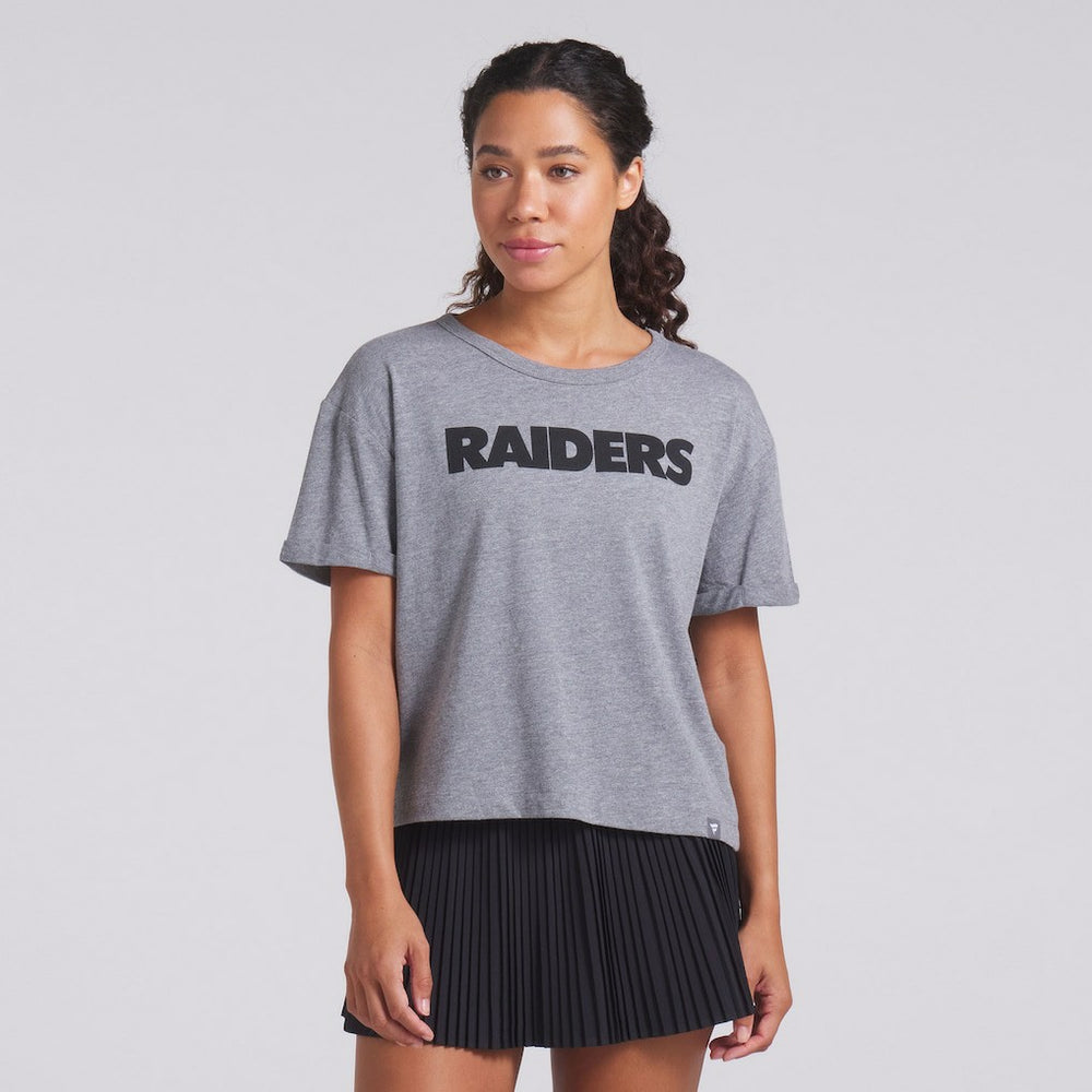 Las Vegas Raiders Women's Swing Pass Tri-Blend Boxy T-Shirt | NFL Near me