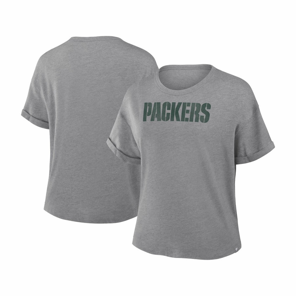 Green Bay Packers Women's Swing Pass Tri-Blend Boxy T-Shirt | NFL Discount
