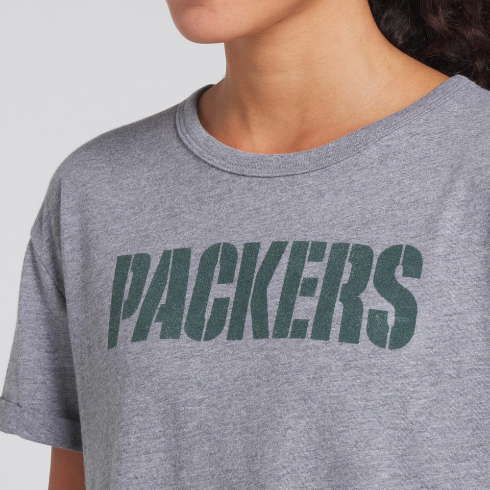 Green Bay Packers Women's Swing Pass Tri-Blend Boxy T-Shirt | NFL Discount