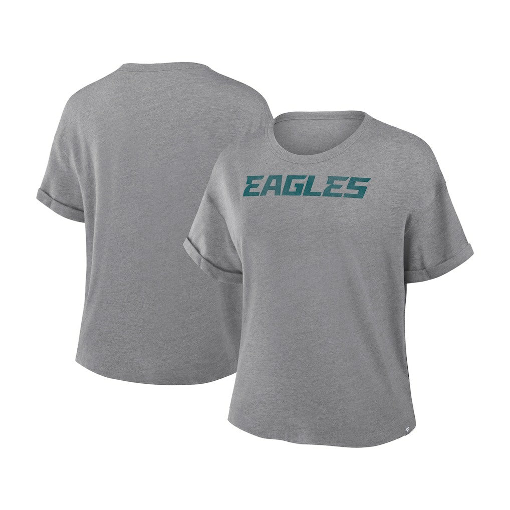 Philadelphia Eagles Women's Swing Pass Tri-Blend Boxy T-Shirt | NFL On sale