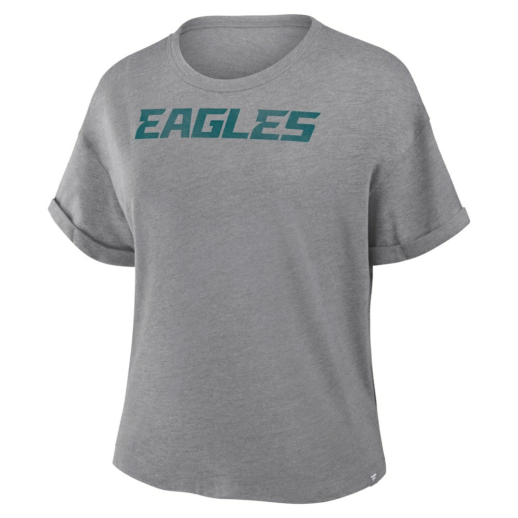 Philadelphia Eagles Women's Swing Pass Tri-Blend Boxy T-Shirt | NFL On sale
