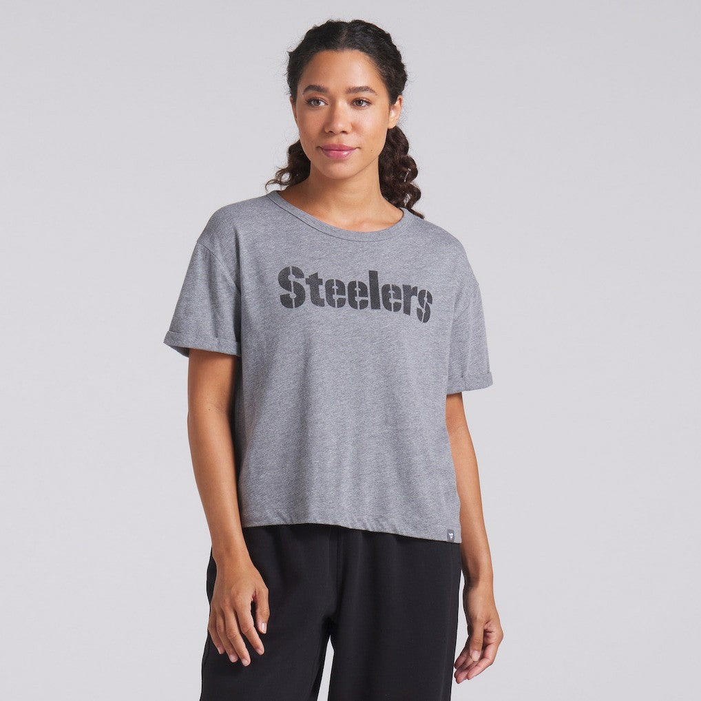 Pittsburgh Steelers Women's Swing Pass Tri-Blend Boxy T-Shirt | NFL Near me