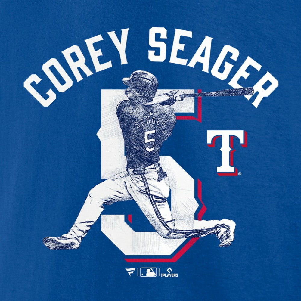 Corey Seager Texas Rangers Player Swing T-Shirt - MLB T-shirts