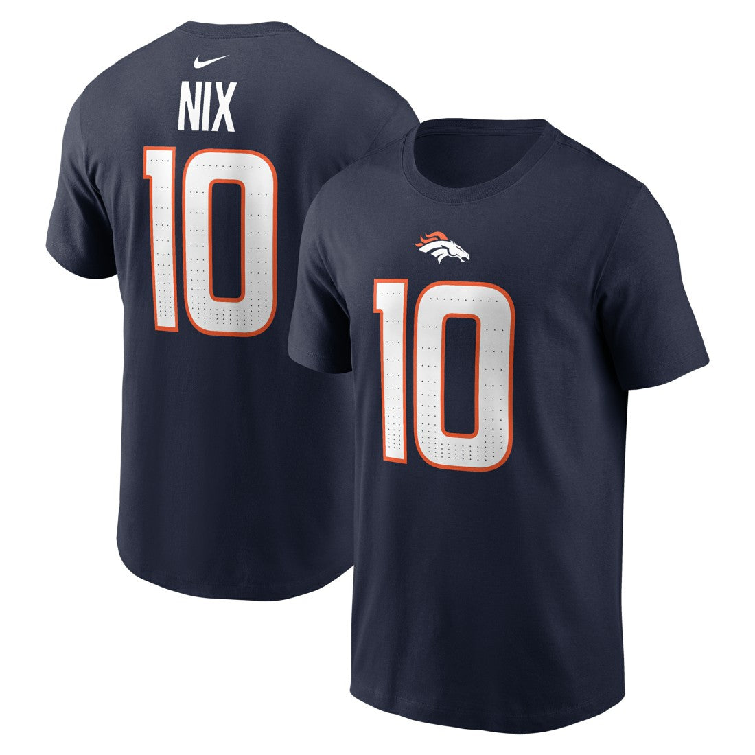 Denver Broncos Bo Nix  Player Name & Number T-Shirt | NFL Outlet