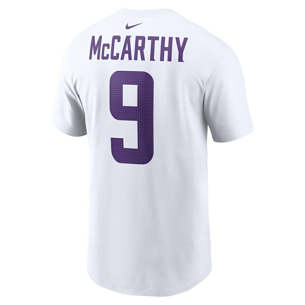 Minnesota Vikings J.J. McCarthy  Player Name & Number T-Shirt | NFL Near me
