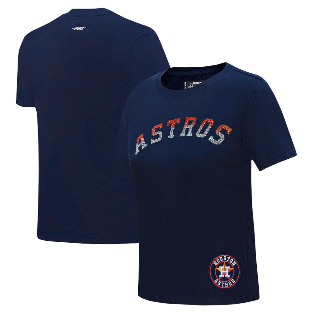 Houston Astros Pro Standard Women's Rhinestone Slim Fit T-Shirt - MLB T-shirts