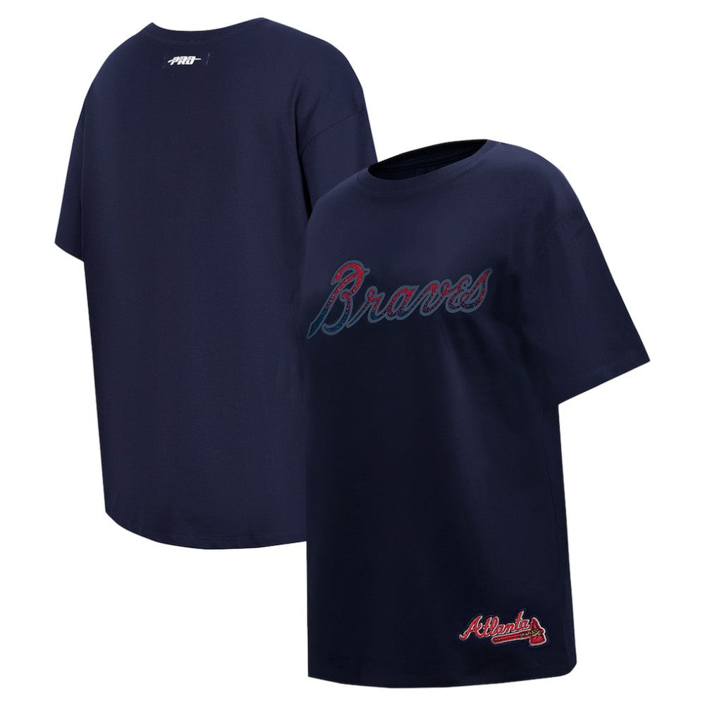Atlanta Braves Pro Standard Women's Rhinestone Slim Fit T-Shirt - MLB T-shirts